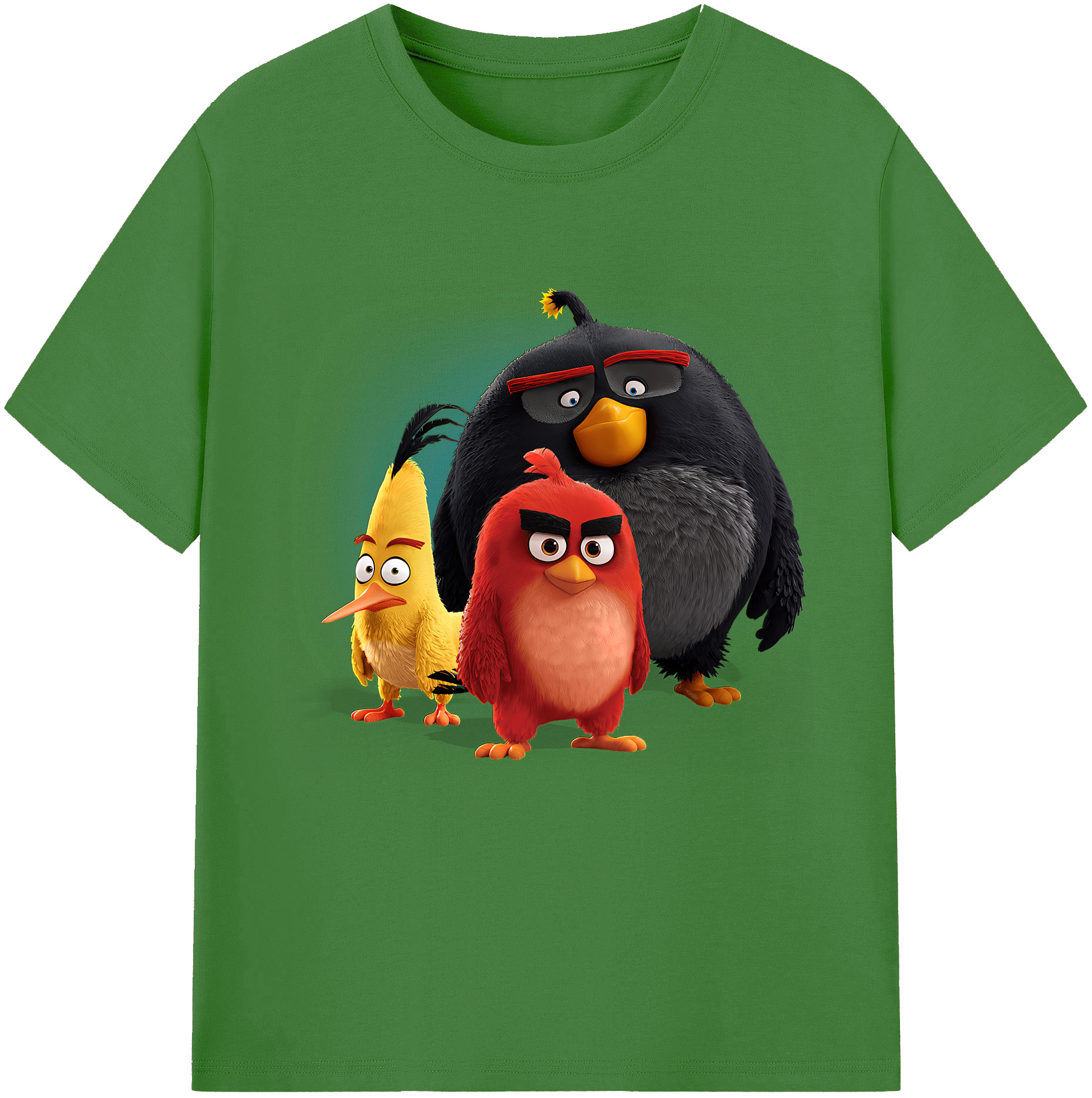 （画像用） Angry Birds アングリーバード レディースカジュアルプリントTシャツ（綿100％）
